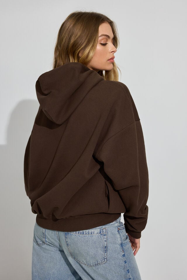 Women Garage Ultrafleece Hoodie Brown | A-4671320