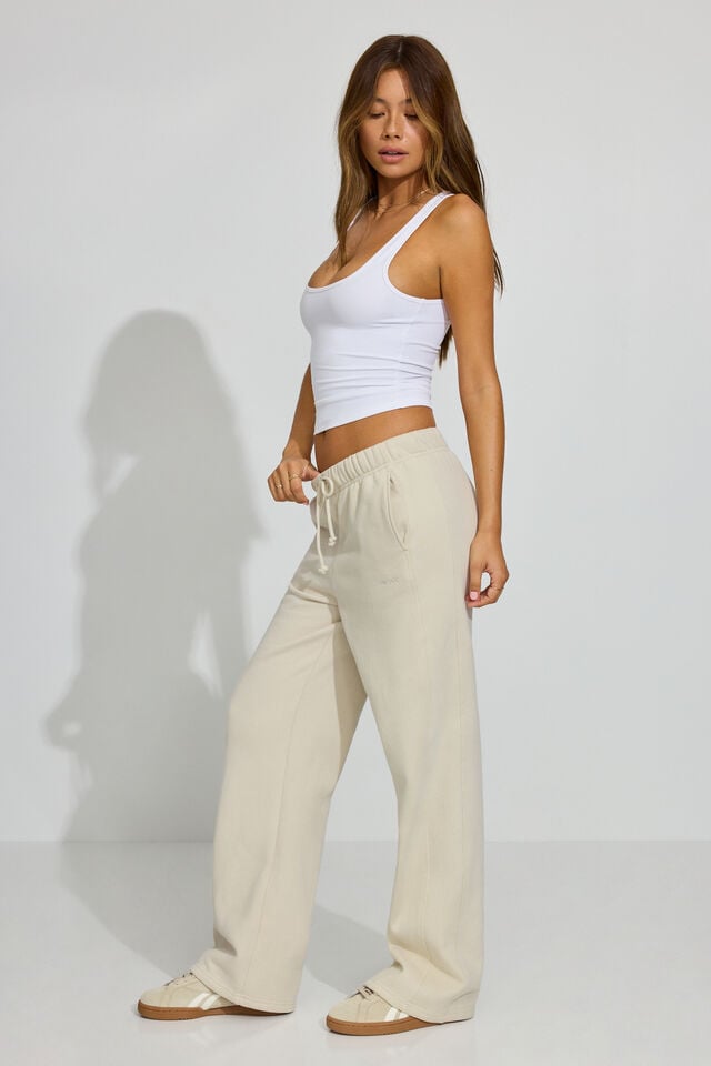 Women Garage Ultrafleece Straight Leg Sweatpants White | A-5831967