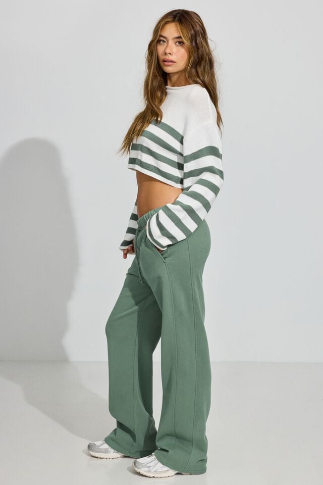 Women Garage Ultrafleece Straight Leg Sweatpants Green | A-6389547