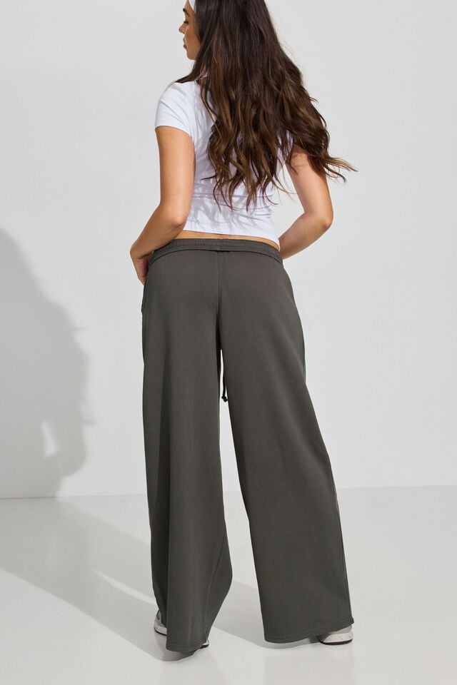 Women Garage Ultrafleece Super Wide Leg Sweatpants Grey | A-7304691