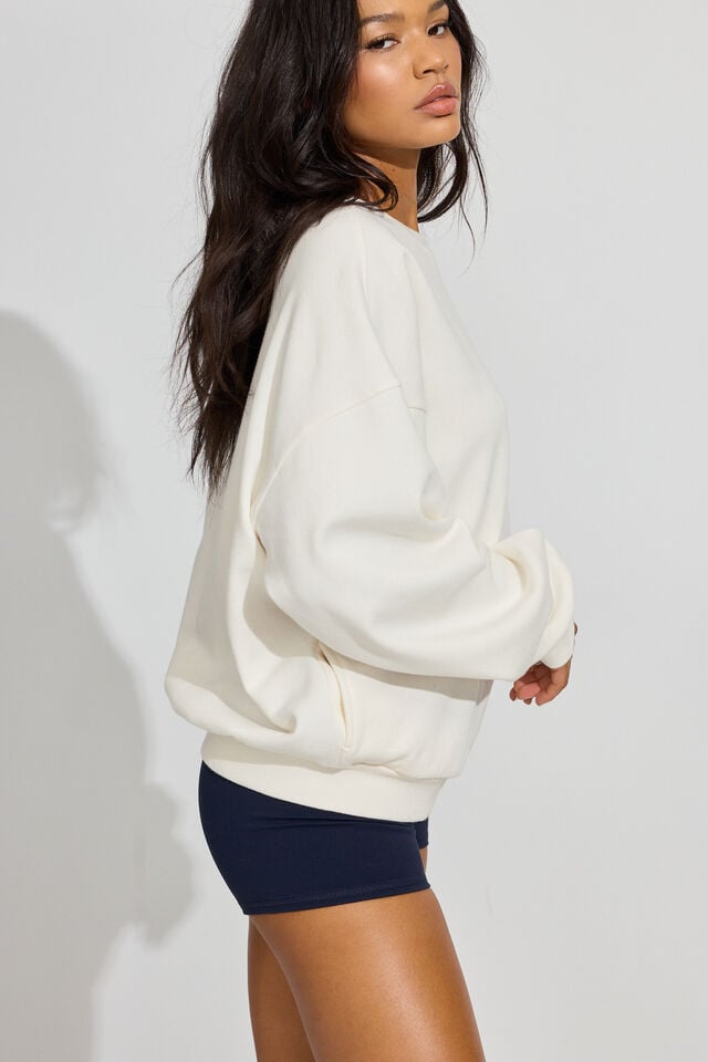 Women Garage Ultrafleece Sweatshirts White | A-2918470